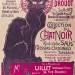 Poster advertising an exhibition of the 'Collection du Chat Noir' cabaret at the Hotel Drouot, Paris, May